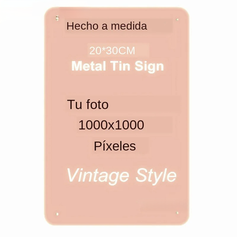 Home Bar Signs - Personalized 20×30cm Vintage Style Metal Sign,