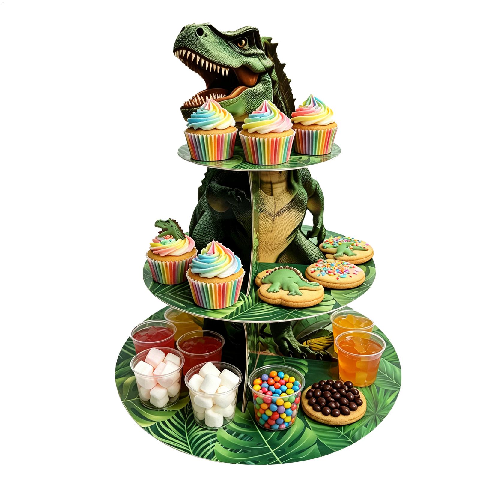 Cupcake Stand 3 Tiers Dinosaur - огляд і ціна Home Bar Shelf