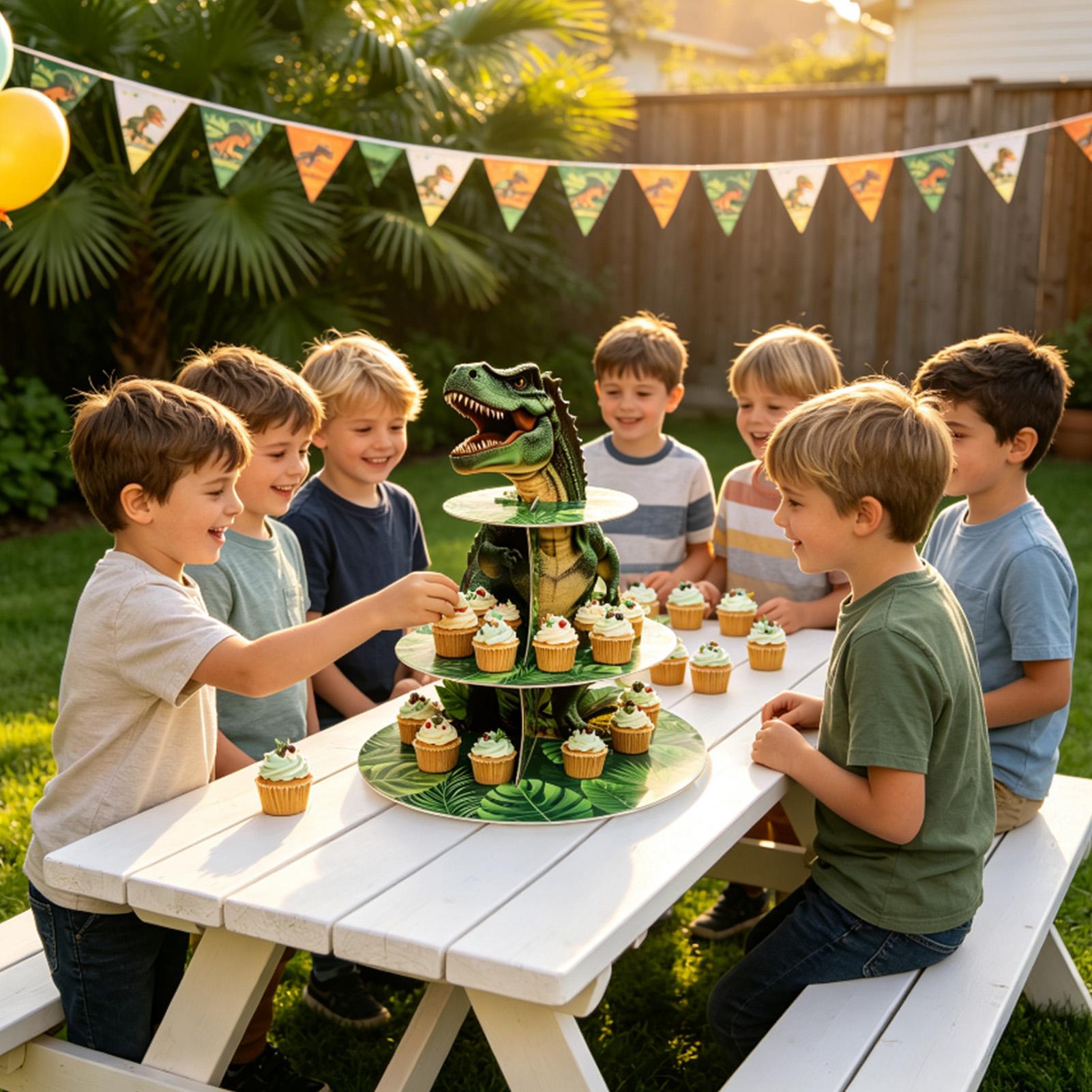 Cupcake Stand 3 Tiers Dinosaur - огляд і ціна Home Bar Shelf
