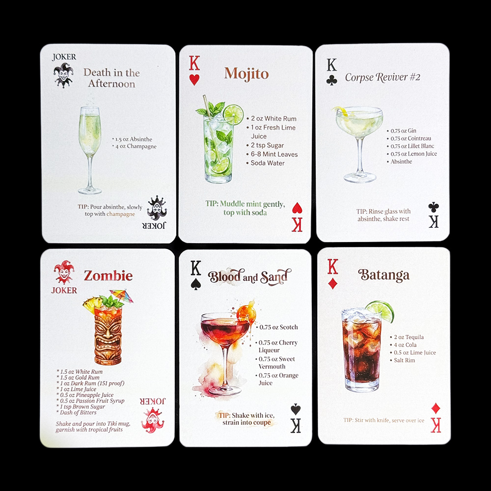 54pcs Cocktail Recipes Playing - огляд і ціна Cocktail Recipe Book