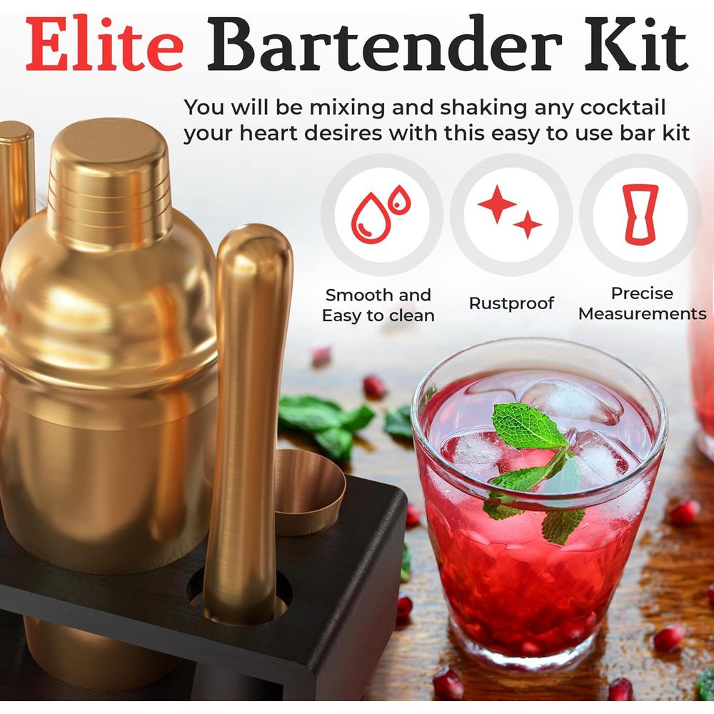 Cocktail Shaker Set: Bartender - огляд і ціна Cocktail Recipe Book