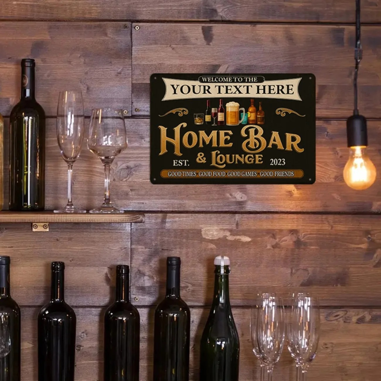 Custom Text Vintage Home Bar & - огляд і ціна Home Bar Signs