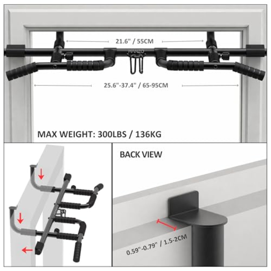 Doorway Pull Up Bar Set with S - огляд і ціна Home Bar And Gym