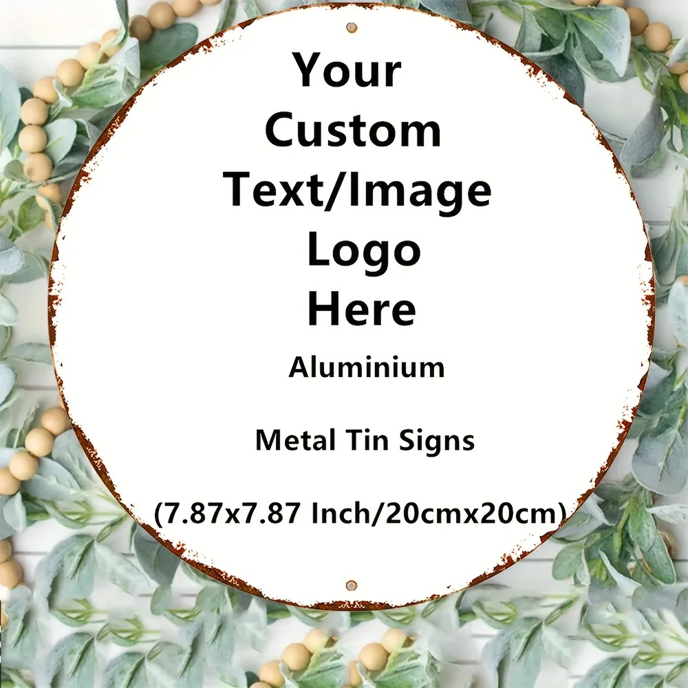 Custom Round Tin Sign - Vintag - огляд і ціна Home Bar Signs