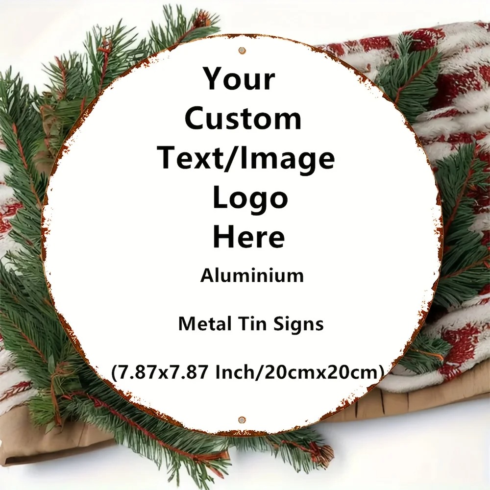 Custom Round Tin Sign - Vintag - огляд і ціна Home Bar Signs