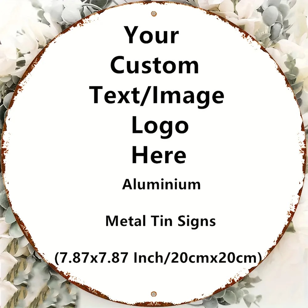 Custom Round Tin Sign - Vintag - огляд і ціна Home Bar Signs