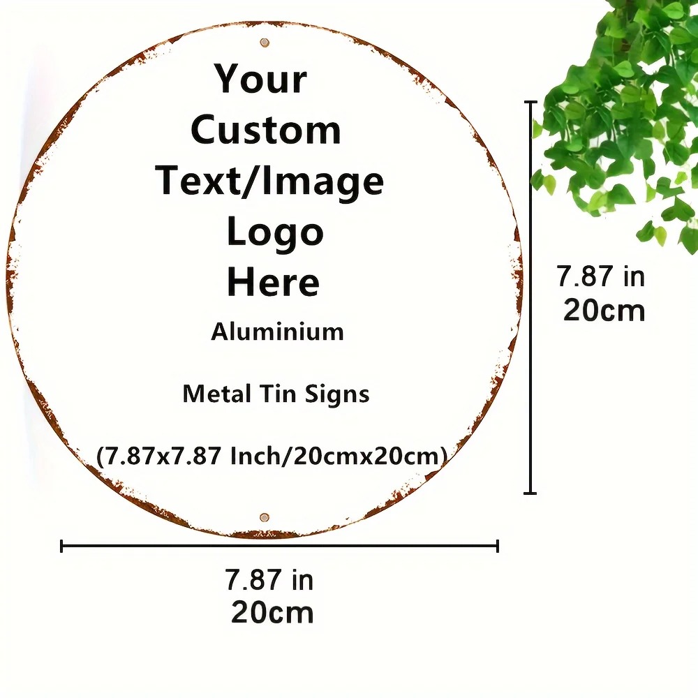 Custom Round Tin Sign - Vintag - огляд і ціна Home Bar Signs