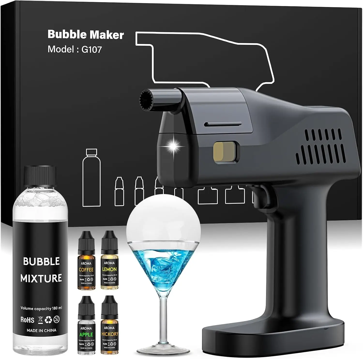 Electric Cocktail Smoke Bubble - огляд і ціна Smoking Gun Kit
