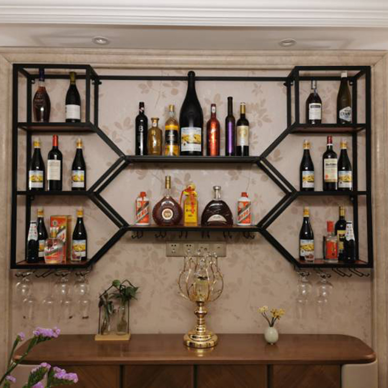 Metal Shelves Wine Cabinet Liv - огляд і ціна Home Bar Shelf